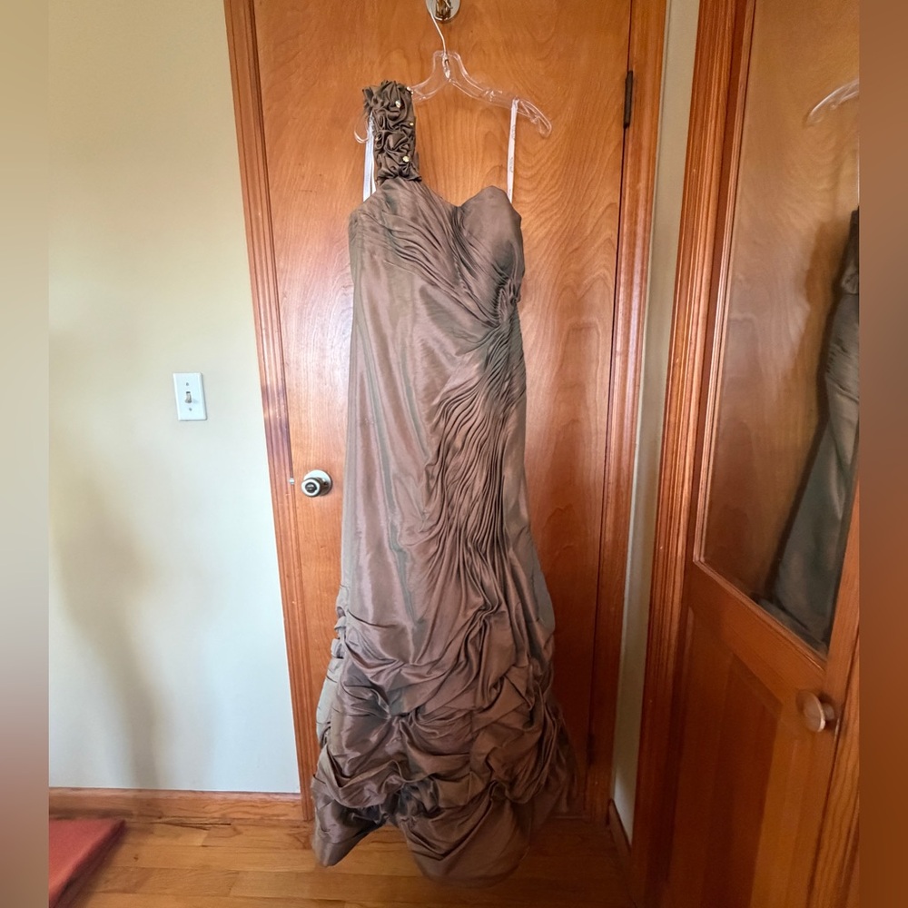 Mon Cheri Montage Tan Dress